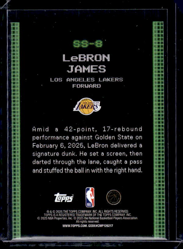 2025-26 Topps #SS-8 LeBron James Scan and Slam