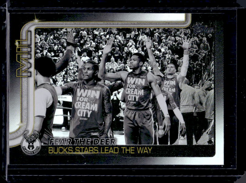 2025-26 Topps #281 Fear the Deer: Bucks Stars Lead the Way Blackout