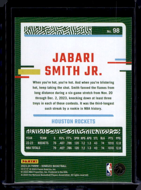 2023-24 Donruss #98 Jabari Smith Jr.