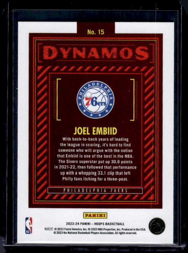 2023-24 Hoops #15 Joel Embiid Dynamos