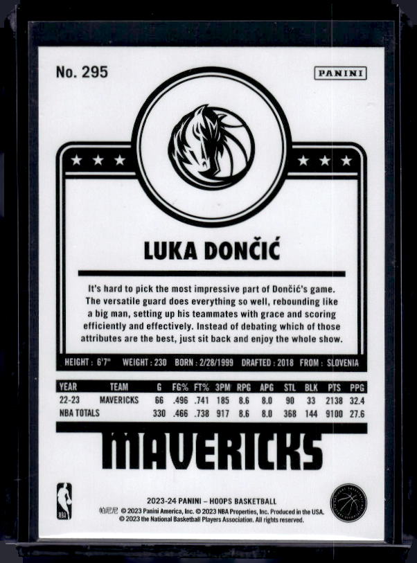 2023-24 Hoops #295 Luka Doncic
