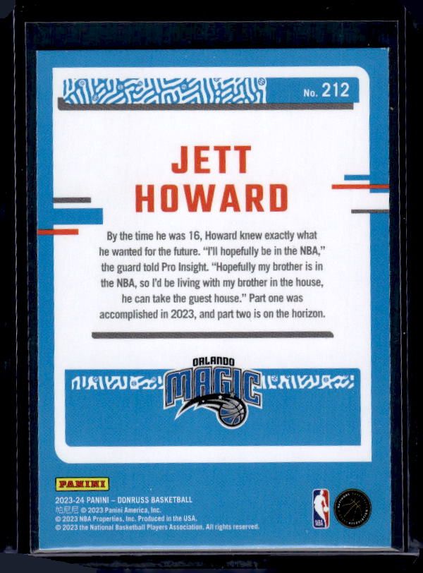 2023-24 Donruss #212 Jett Howard Green Laser Holo
