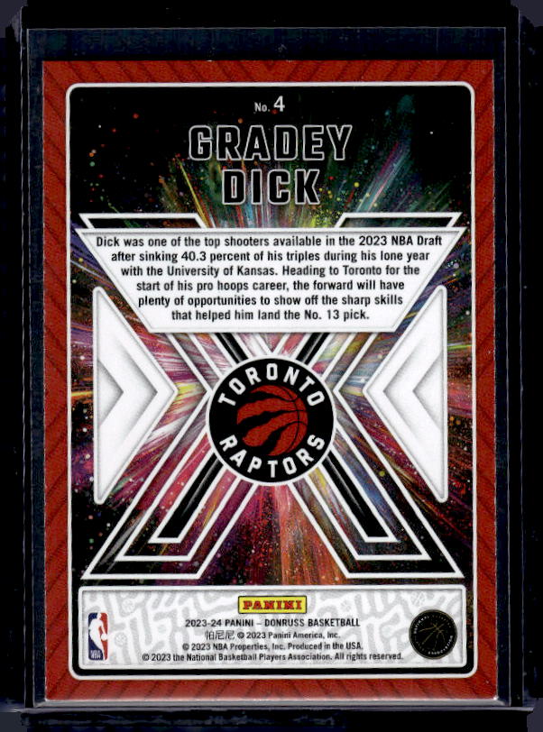 2023-24 Donruss #4 Gradey Dick Great X-Pectations
