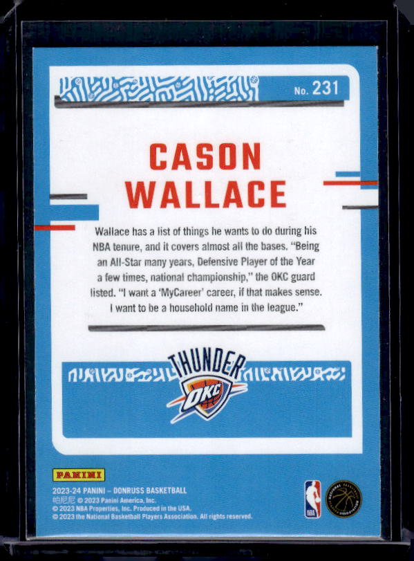 2023-24 Donruss #231 Cason Wallace
