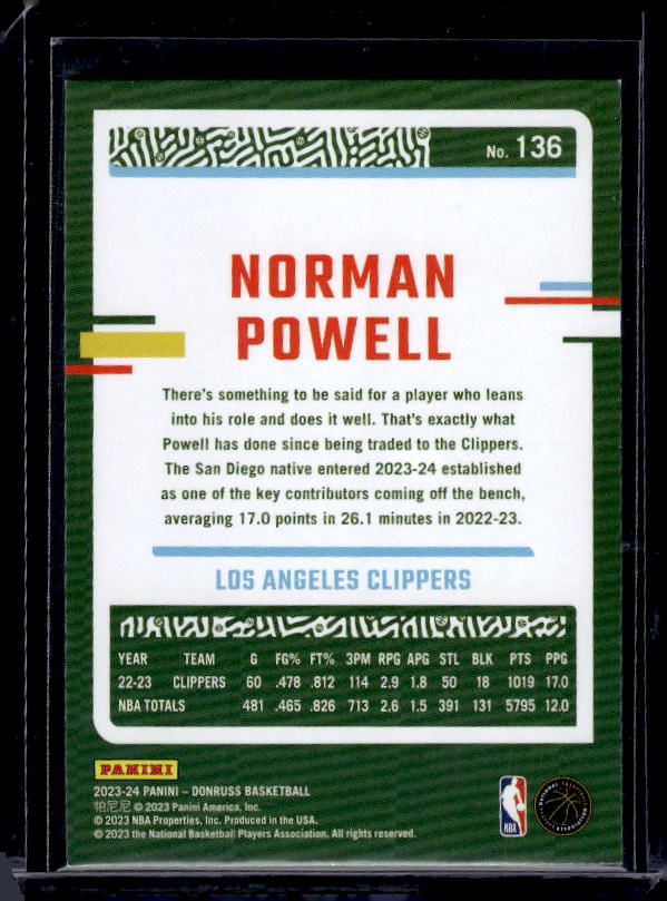 2023-24 Donruss #136 Norman Powell