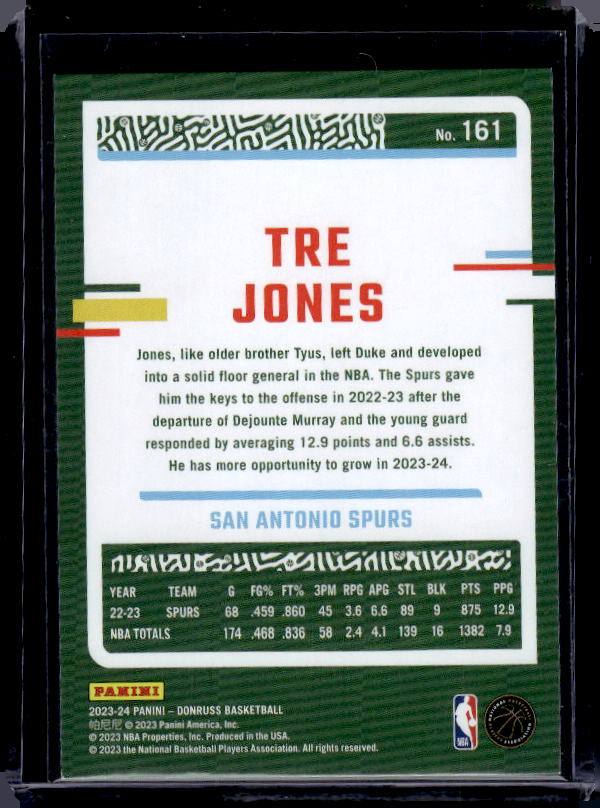 2023-24 Donruss #161 Tre Jones