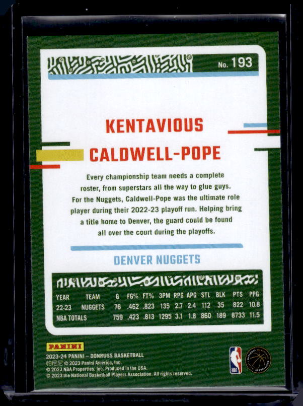 2023-24 Donruss #193 Kentavious Caldwell-Pope