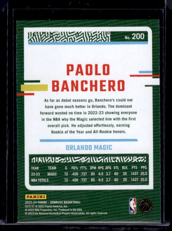 2023-24 Donruss #200 Paolo Banchero