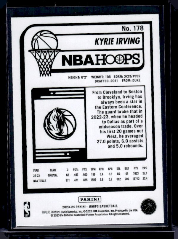 2023-24 Hoops #178 Kyrie Irving