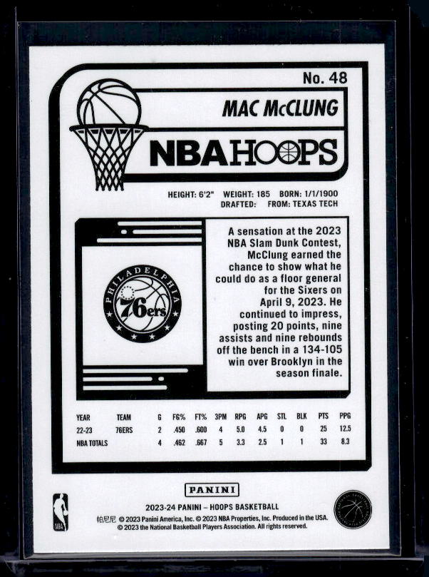 2023-24 Hoops #48 Mac McClung