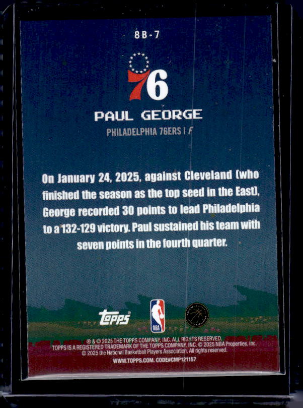 2025-26 Topps #8B-7 Paul George 8-Bit Ballers