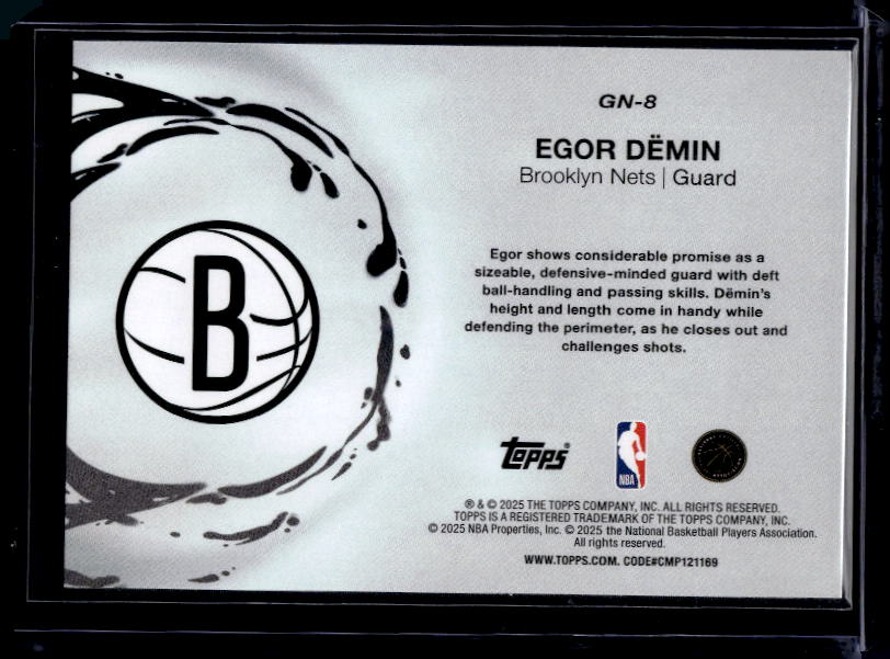 2025-26 Topps #GN-8 Egor Dëmin Generation Now