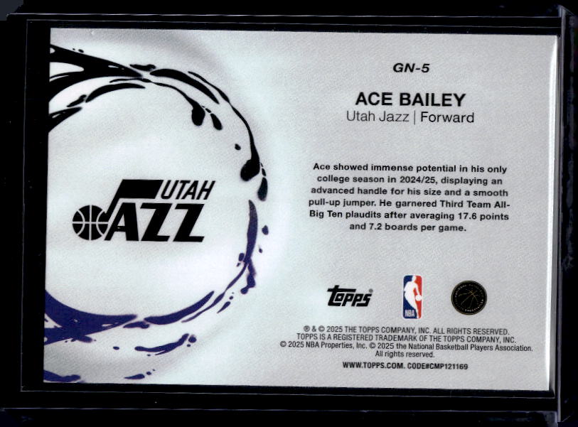 2025-26 Topps #GN-5 Ace Bailey Generation Now