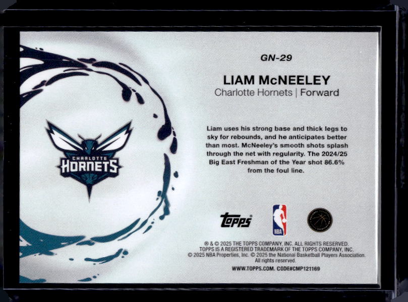 2025-26 Topps #GN-29 Liam McNeeley Generation Now