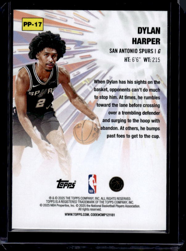 2025-26 Topps #PP-17 Dylan Harper Power Players
