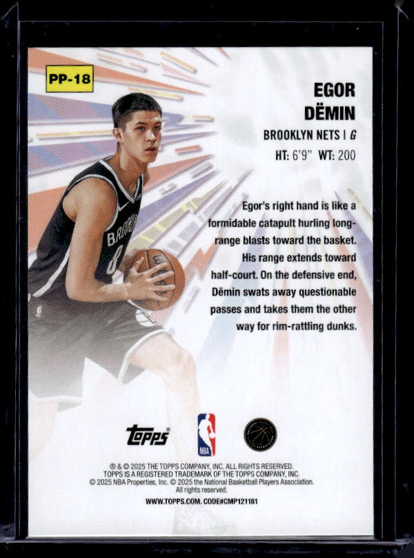 2025-26 Topps #PP-18 Egor Dëmin Power Players