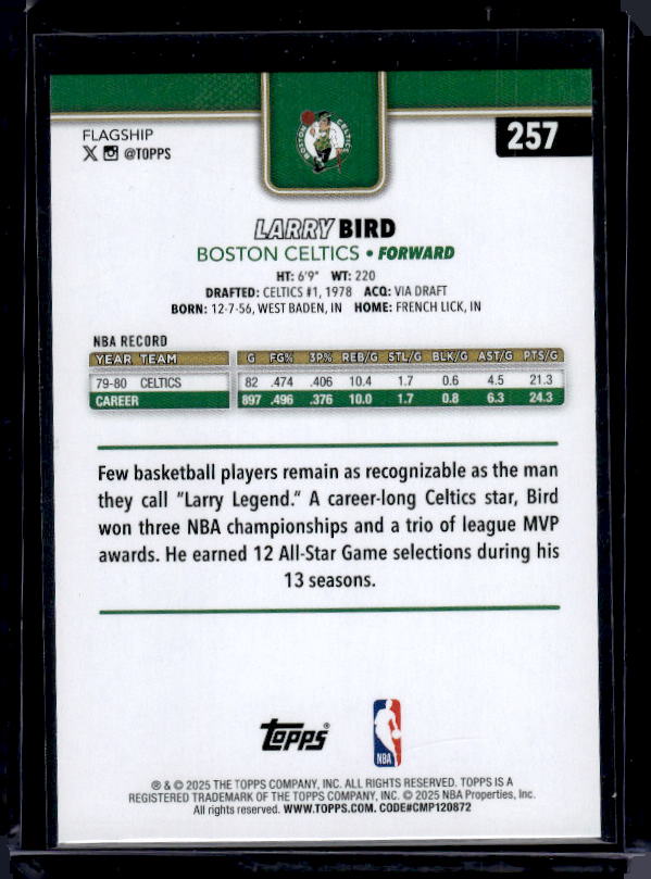 2025-26 Topps #257 Larry Bird