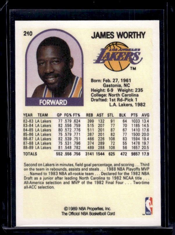 1989-90 Hoops #210 James Worthy