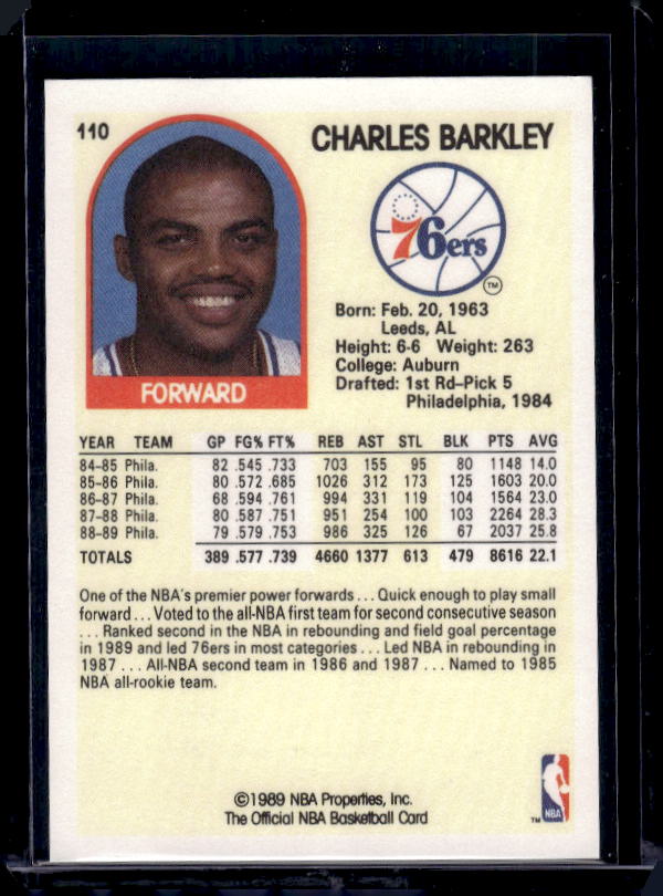 1989-90 Hoops #110 Charles Barkley
