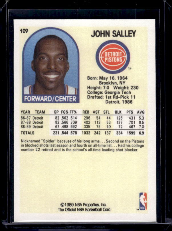 1989-90 Hoops #109 John Salley