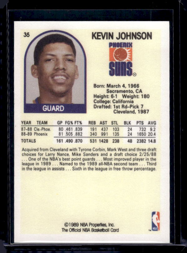 1989-90 Hoops #35 Kevin Johnson