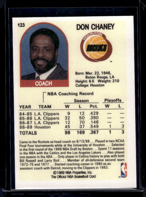 1989-90 Hoops #123b Don Chaney