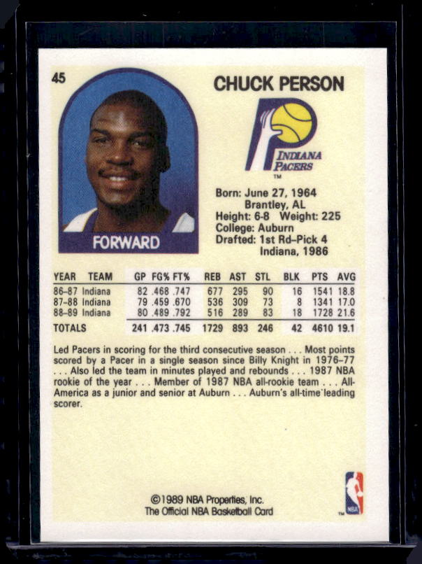 1989-90 Hoops #45 Chuck Person