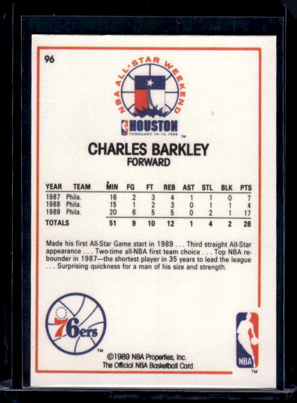 1989-90 Hoops #96 Charles Barkley