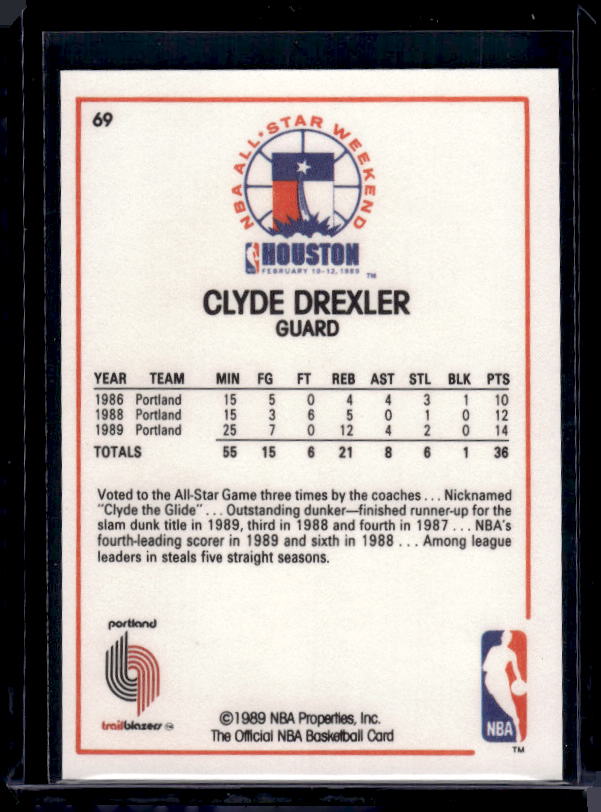 1989-90 Hoops #69 Clyde Drexler