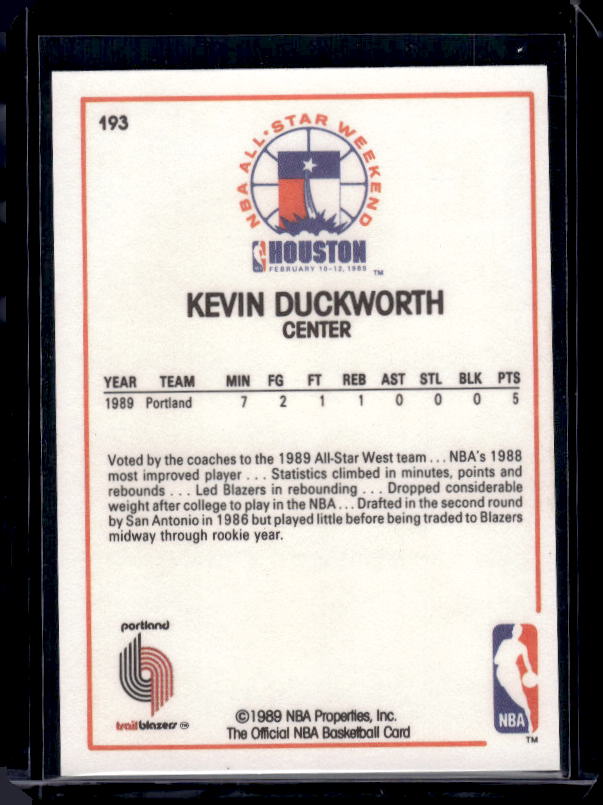 1989-90 Hoops #193 Kevin Duckworth