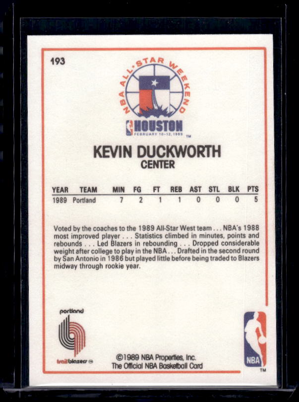 1989-90 Hoops #193 Kevin Duckworth