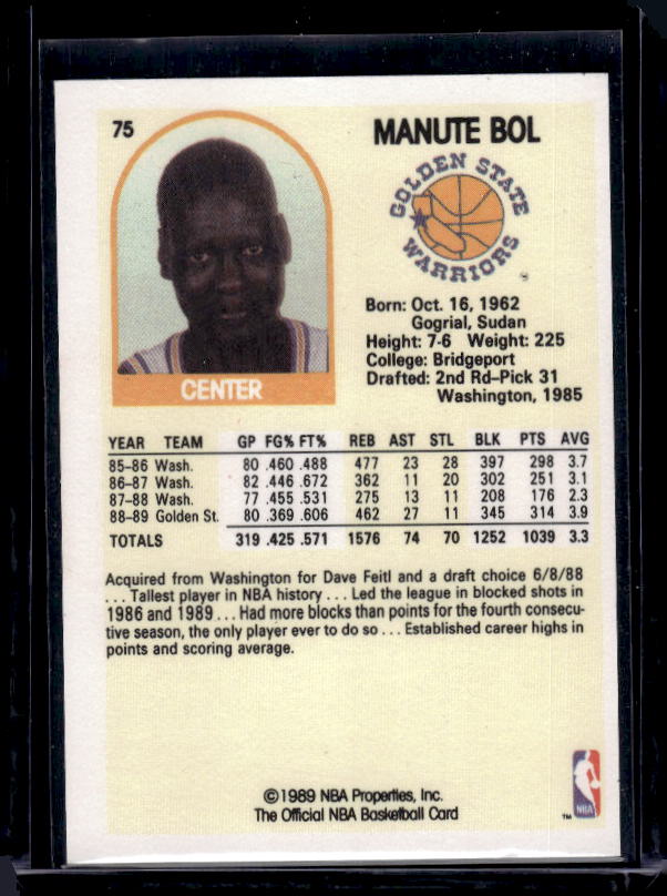 1989-90 Hoops #75 Manute Bol