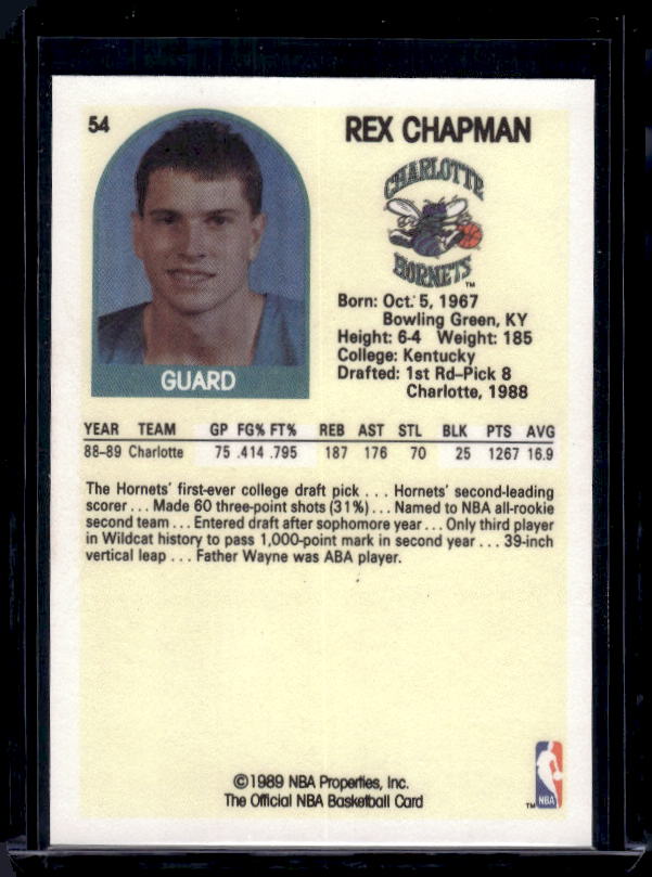 1989-90 Hoops #54 Rex Chapman