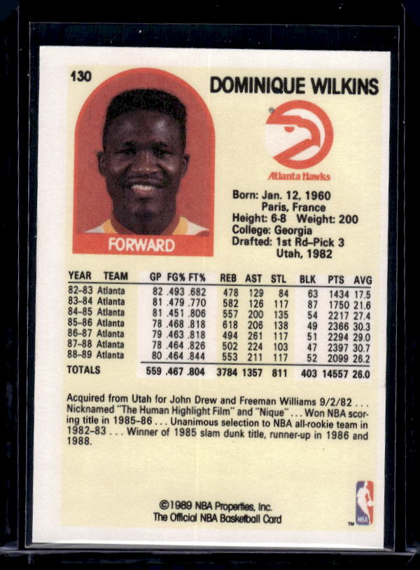 1989-90 Hoops #130 Dominique Wilkins