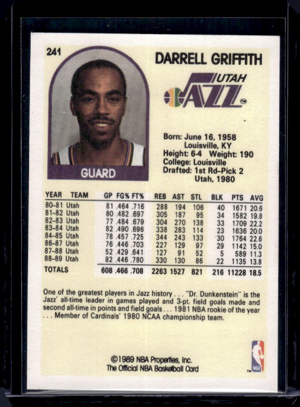 1989-90 Hoops #241 Darrell Griffith