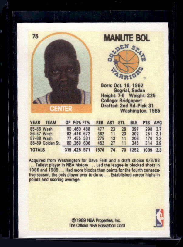 1989-90 Hoops #75 Manute Bol
