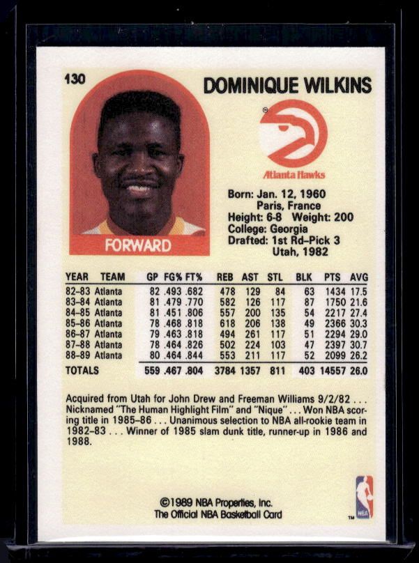 1989-90 Hoops #130 Dominique Wilkins