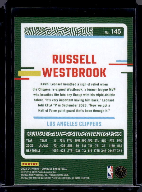 2023-24 Donruss #145 Russell Westbrook