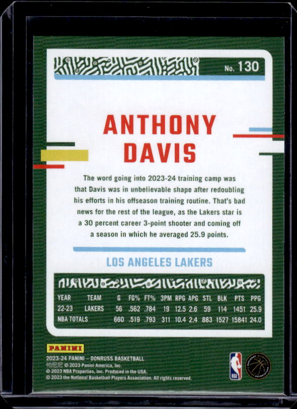 2023-24 Donruss #130 Anthony Davis