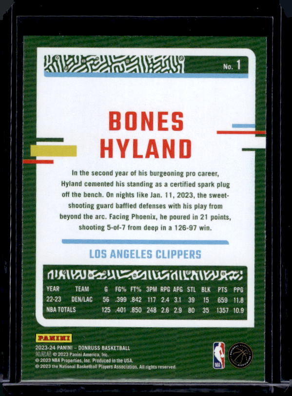 2023-24 Donruss #1 Bones Hyland
