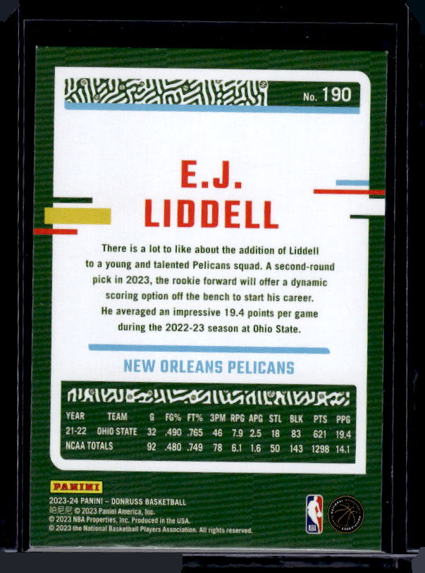 2023-24 Donruss #190 E.J. Liddell