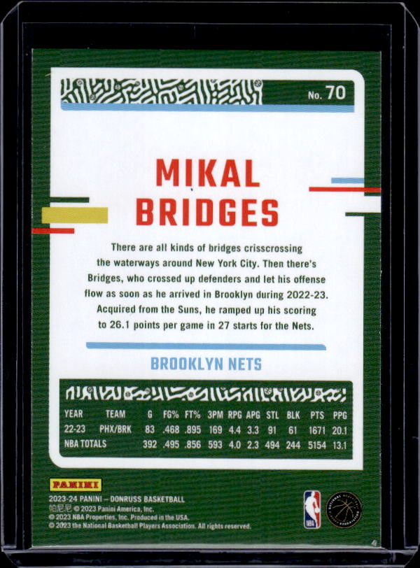 2023-24 Donruss #70 Mikal Bridges