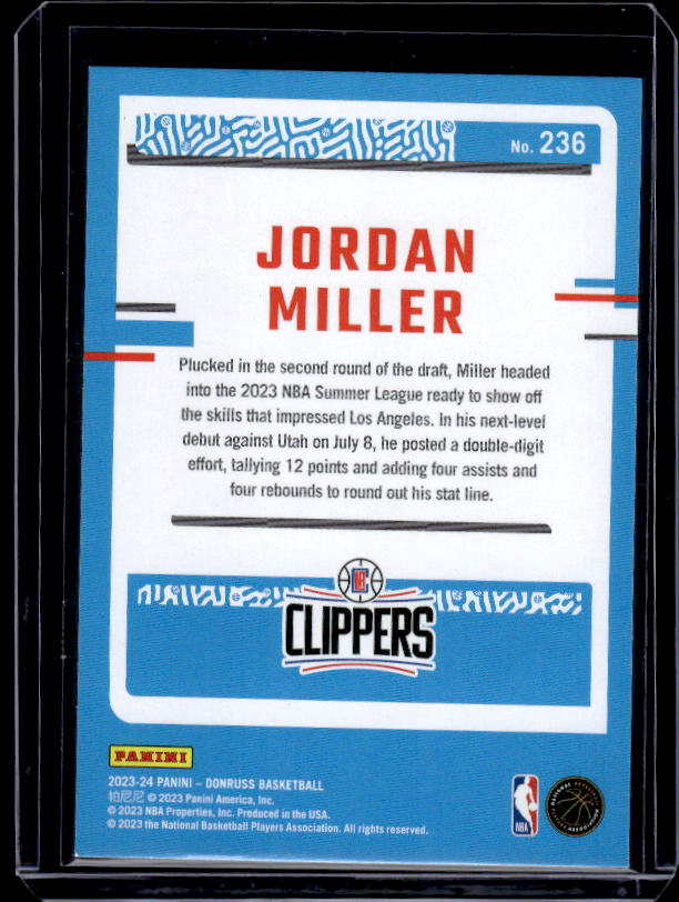 2023-24 Donruss #236 Jordan Miller