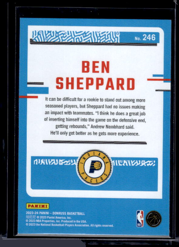 2023-24 Donruss #246 Ben Sheppard