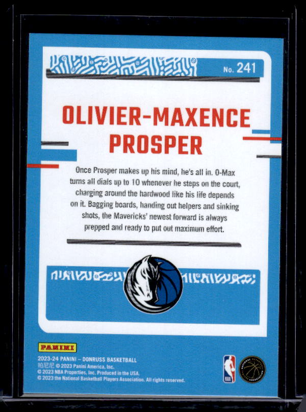2023-24 Donruss #241 Olivier-Maxence Prosper