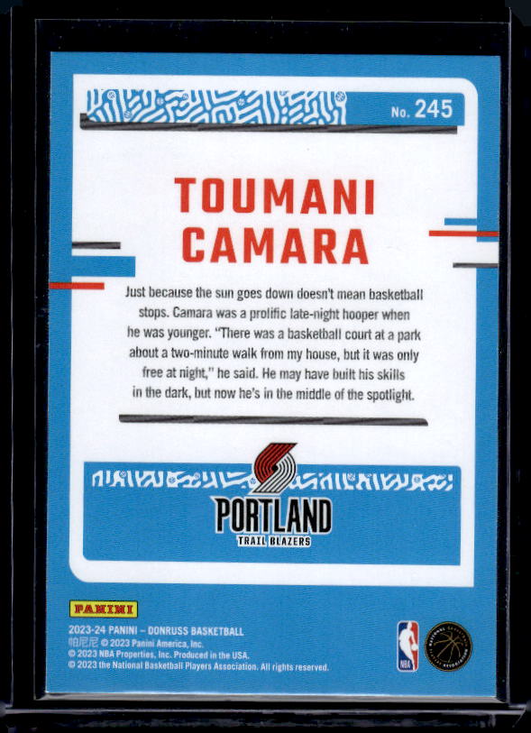 2023-24 Donruss #245 Toumani Camara