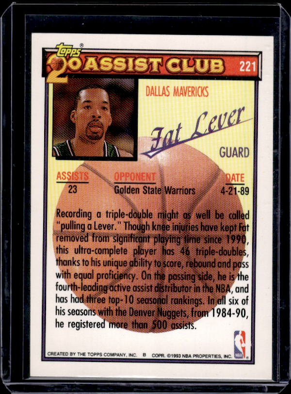 1992-93 Topps #221 Fat Lever