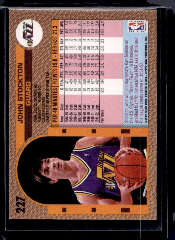 1992-93 Fleer #227 John Stockton