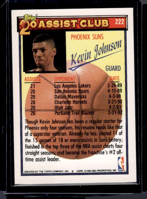 1992-93 Topps #222 Kevin Johnson