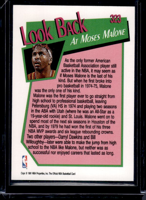 1991-92 Hoops #323 Moses Malone